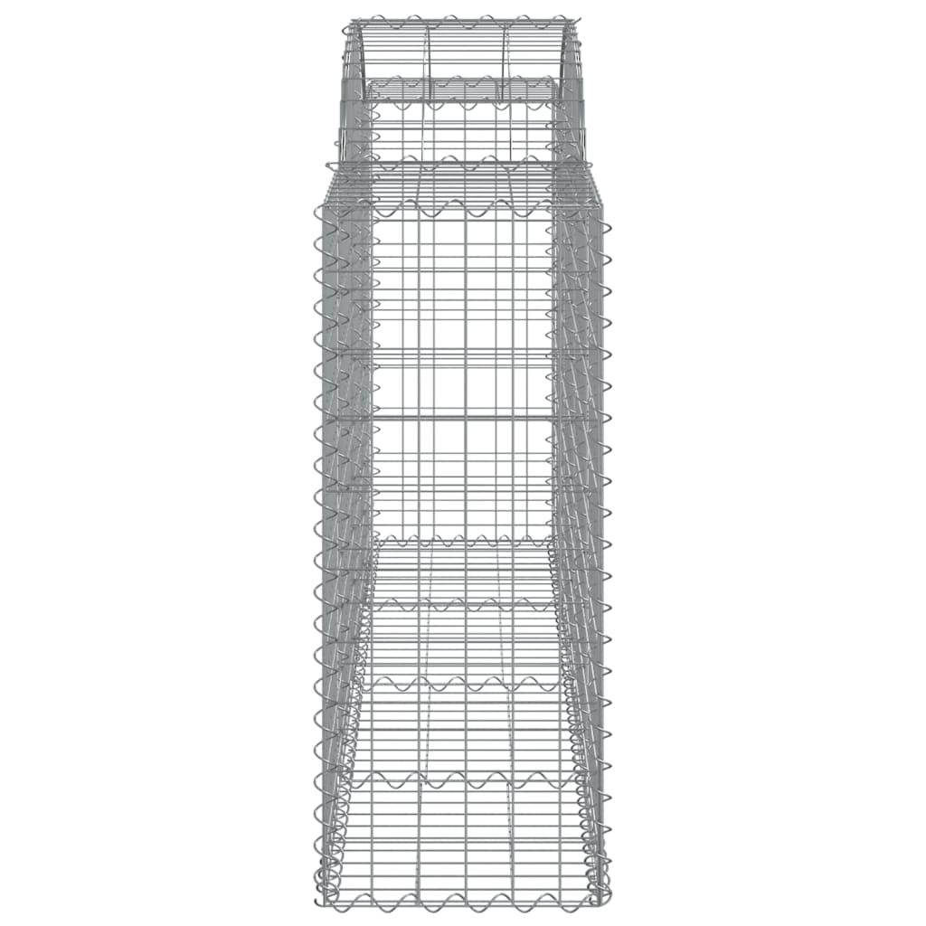 Gabioner bågformade 3 st 200x50x100/120 cm galvaniserat järn