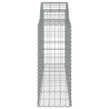 Gabioner bågformade 3 st 200x50x100/120 cm galvaniserat järn