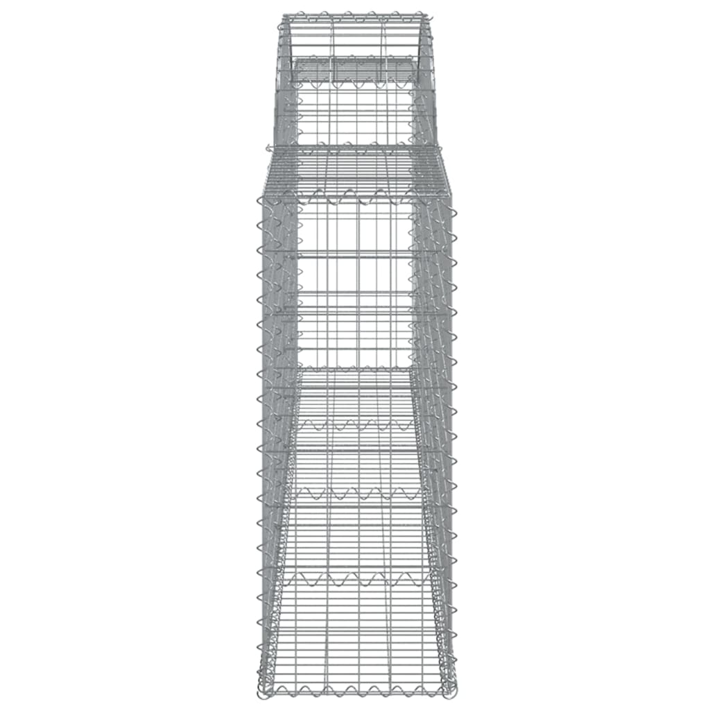 Gabioner bågformade 2 st 300x30x80/100 cm galvaniserat järn