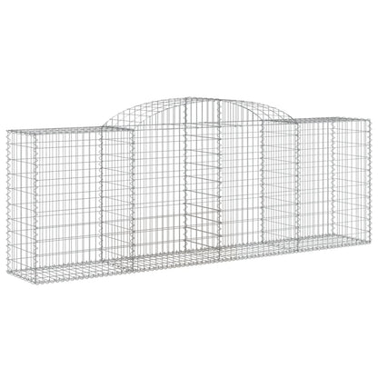 Gabioner bågformade 2 st 300x50x100/120 cm galvaniserat järn