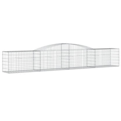 Gabioner bågformade 2 st 400x50x60/80 cm galvaniserat järn