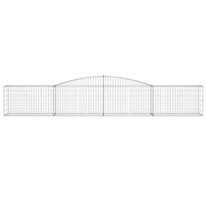 Gabioner bågformade 2 st 400x50x60/80 cm galvaniserat järn