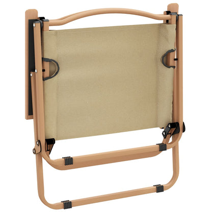 Campingstolar 2 st Beige 54x43x59cm oxfordtyg