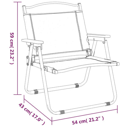 Campingstolar 2 st svart 54x43x59cm oxfordtyg