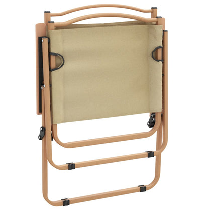 Campingstolar 2 st Beige 54x55x78 cm oxfordtyg