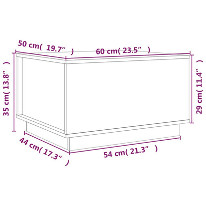 Soffbord vit 60x50x35 cm massiv furu