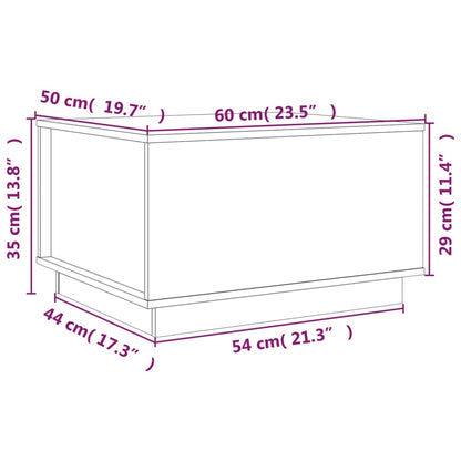 Soffbord svart 60x50x35 cm massivt furu