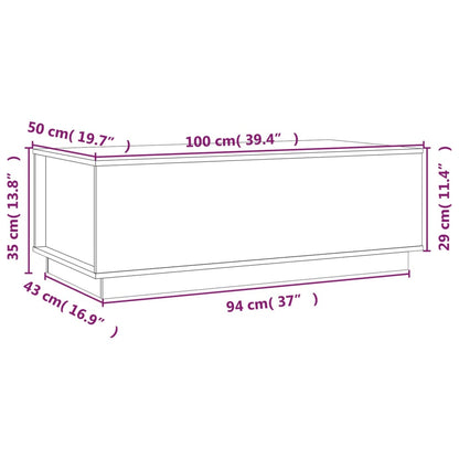 Soffbord 100x50x35 cm massiv furu