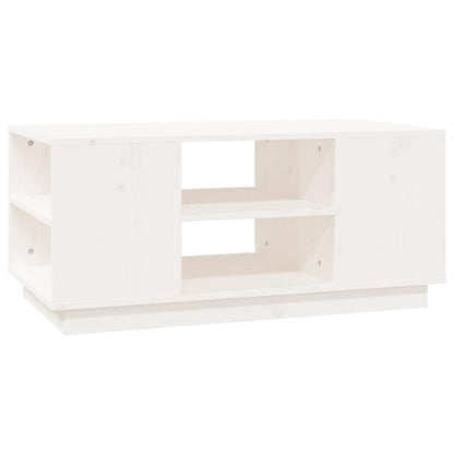 Soffbord vit 90x49x40,5 cm massiv furu