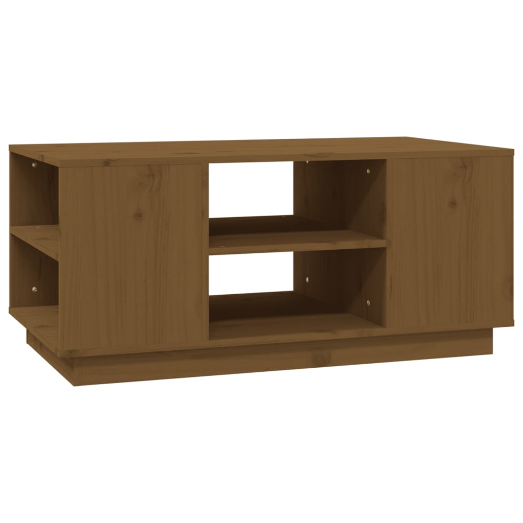 Soffbord honungsbrun 90x49x40,5 cm massiv furu