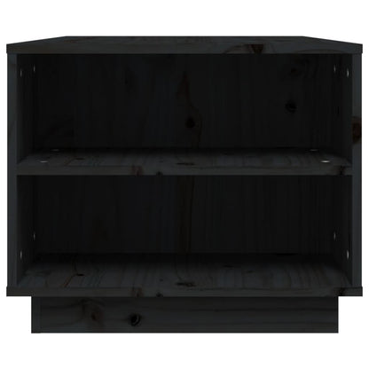 Soffbord svart 90x49x40,5 cm massiv furu