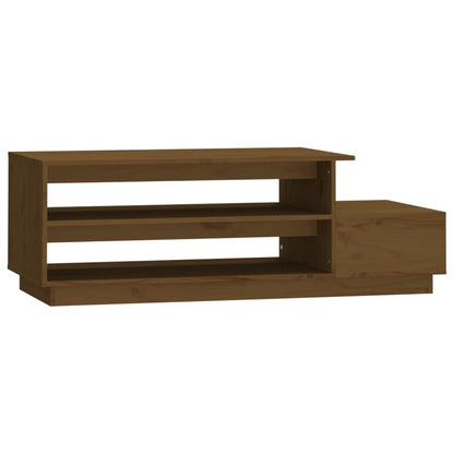 Soffbord honungsbrun 120x50x40,5 cm massiv furu