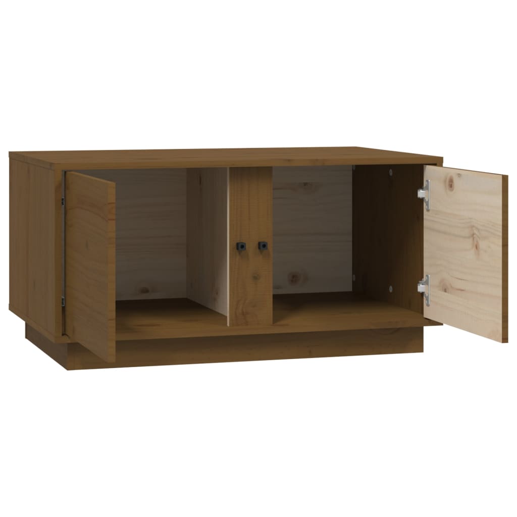 Soffbord honungsbrun 80x50x40 cm massiv furu