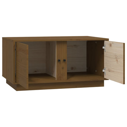 Soffbord honungsbrun 80x50x40 cm massiv furu