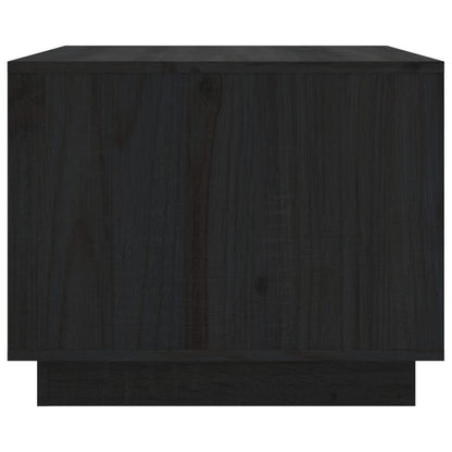 Soffbord svart 80x50x40 cm massivt furu