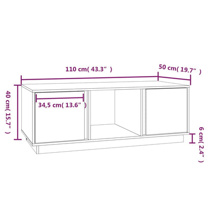 Soffbord 110x50x40 cm massiv furu