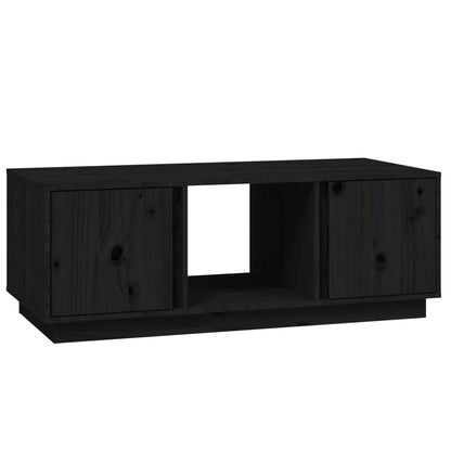 Soffbord svart 110x50x40 cm massiv furu