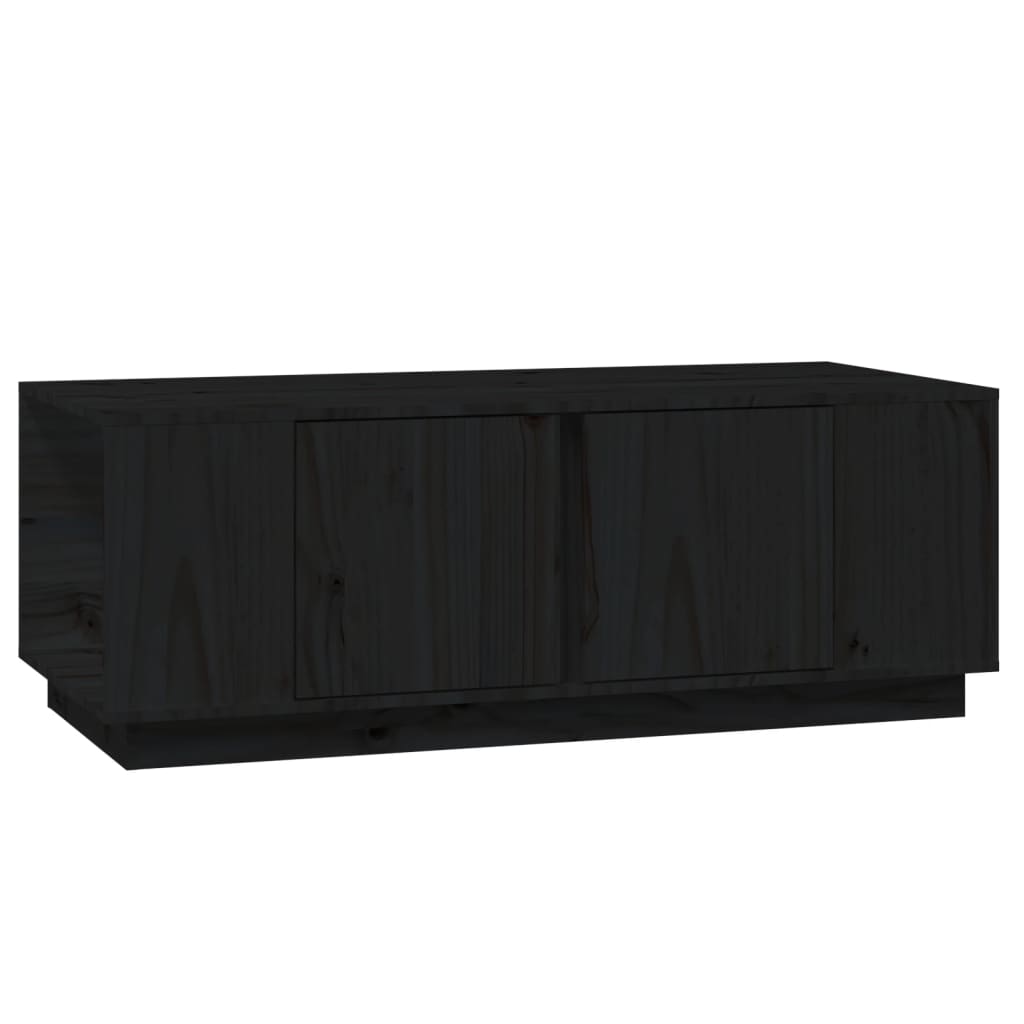 Soffbord svart 110x50x40 cm massiv furu