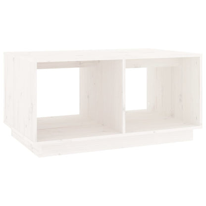 Soffbord vit 80x50x40 cm massivt furu