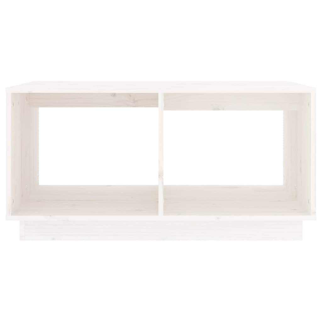 Soffbord vit 80x50x40 cm massivt furu