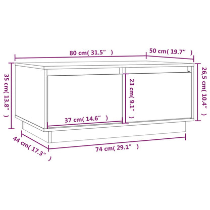 Soffbord 80x50x35 cm massiv furu