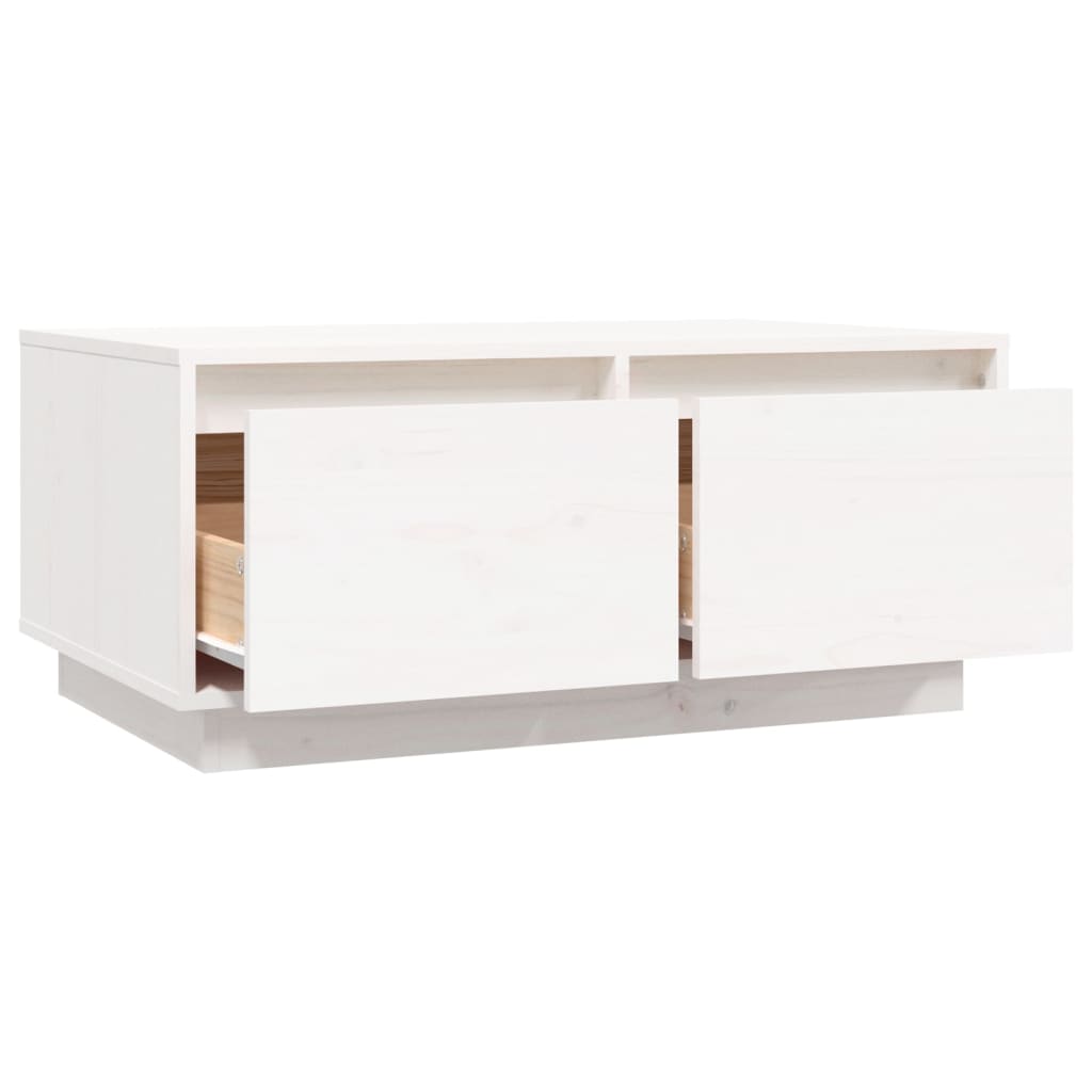 Soffbord vit 80x50x35 cm massiv furu