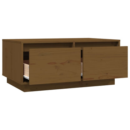 Soffbord honungsbrun 80x50x35 cm massiv furu