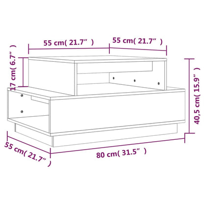 Soffbord 80x55x40,5 cm massiv furu