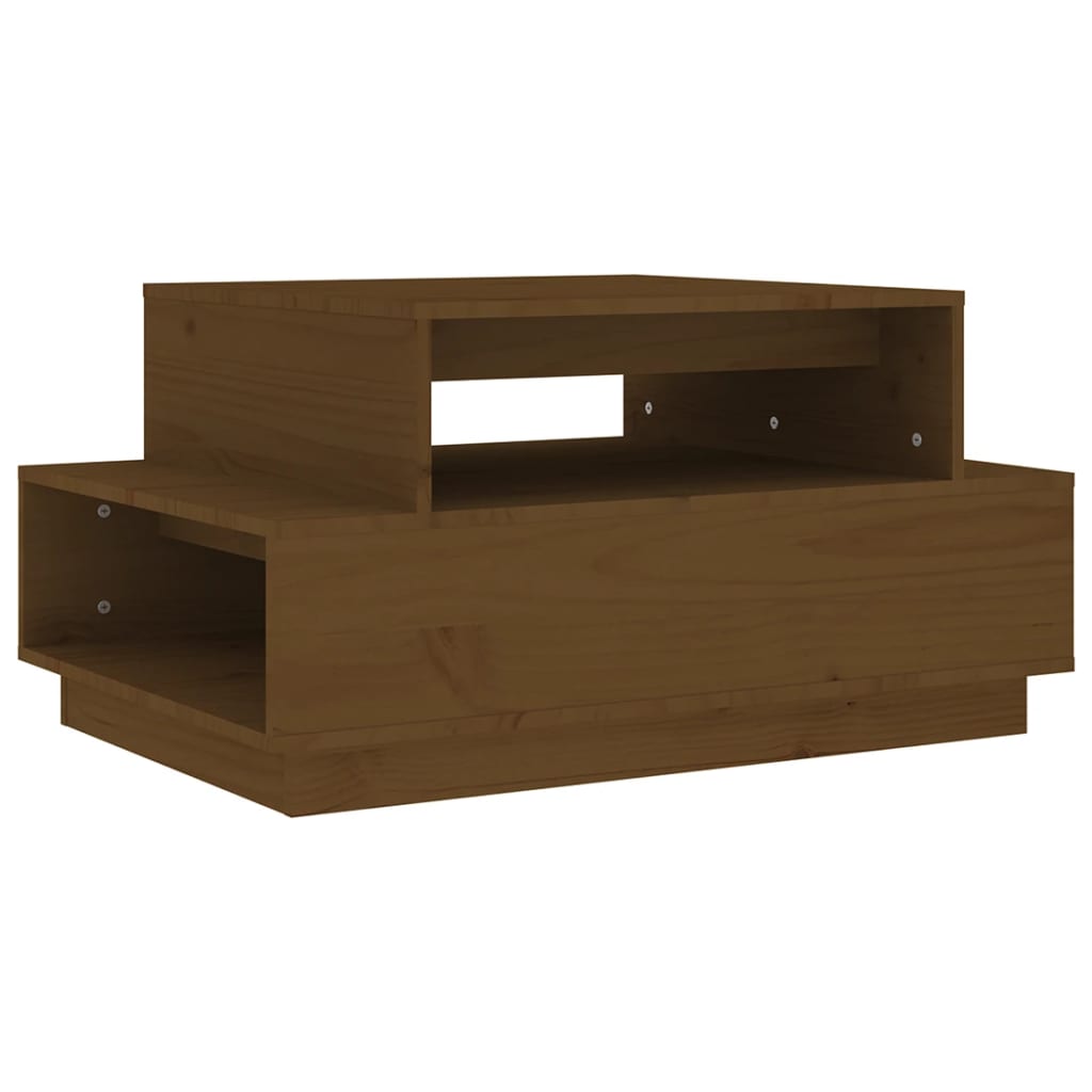 Soffbord honungsbrun 80x55x40,5 cm massiv furu