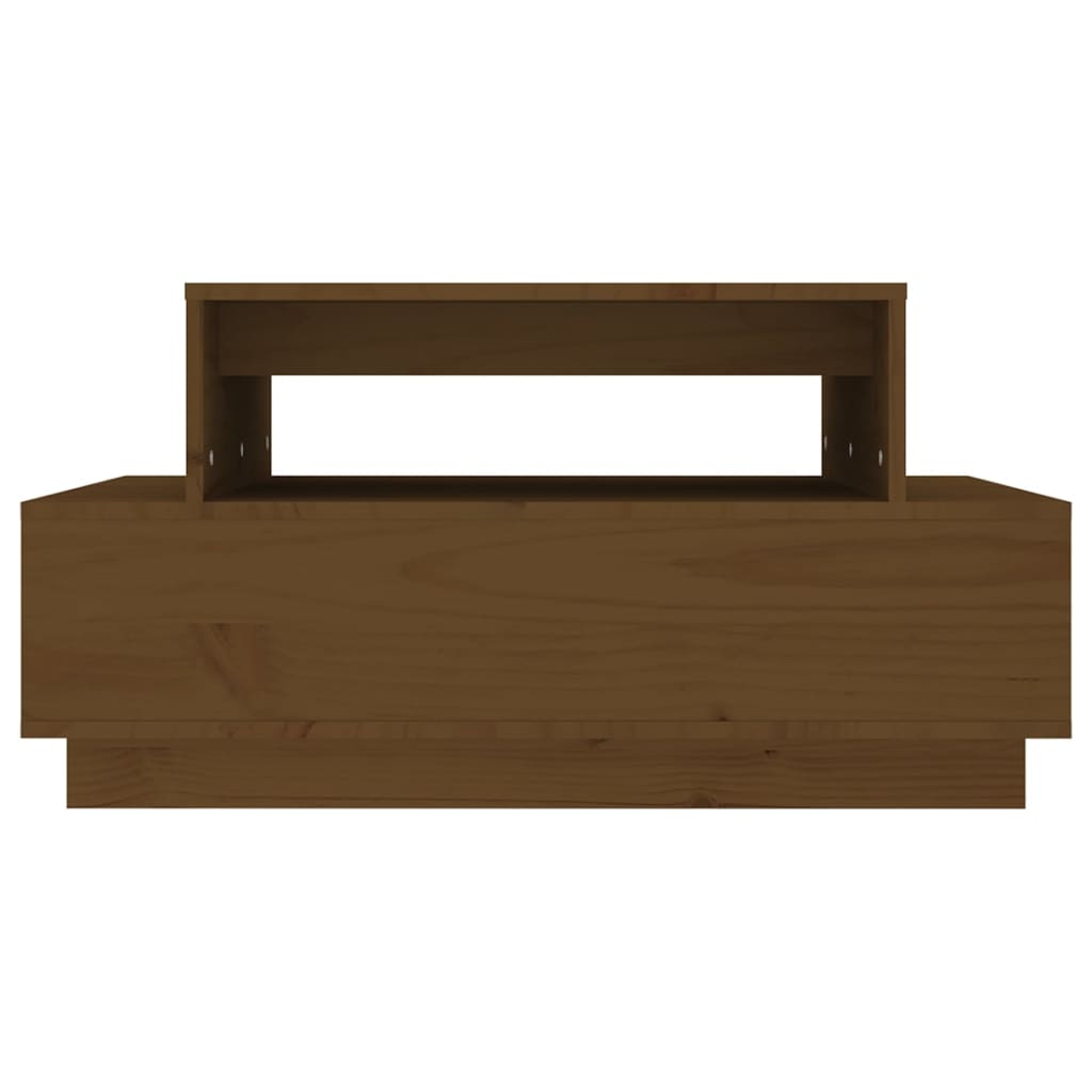 Soffbord honungsbrun 80x55x40,5 cm massiv furu