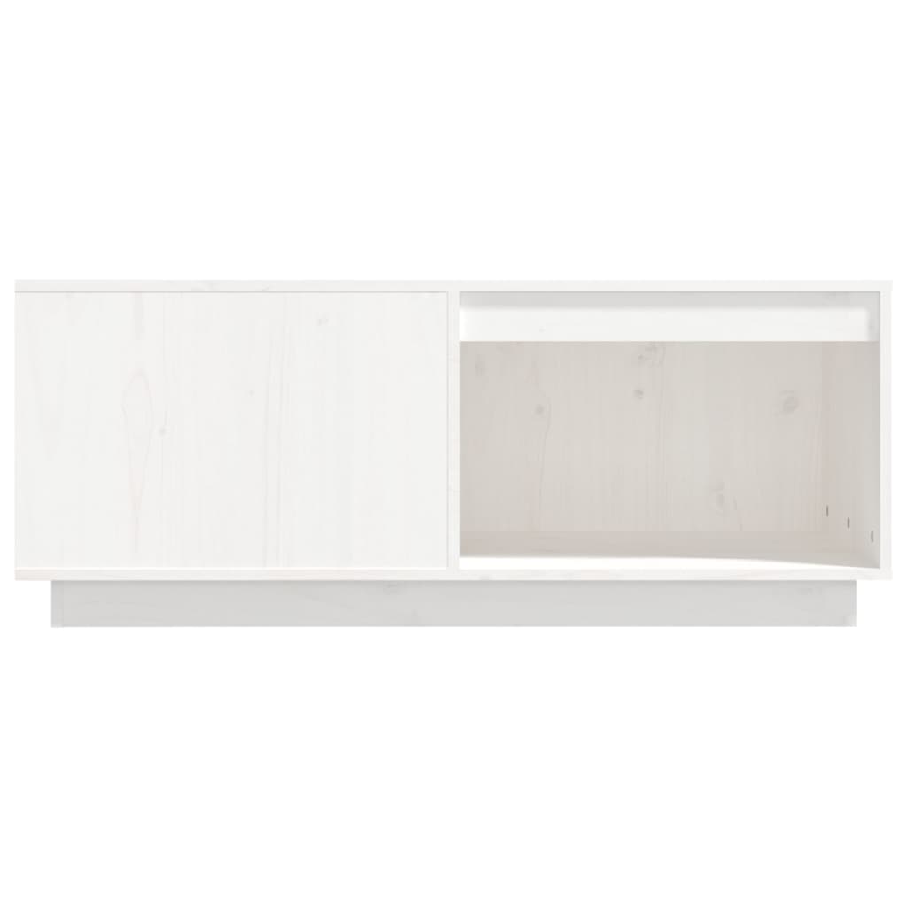 Soffbord vit 100x101x40,5 cm massiv furu