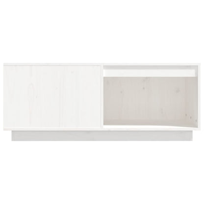 Soffbord vit 100x101x40,5 cm massiv furu