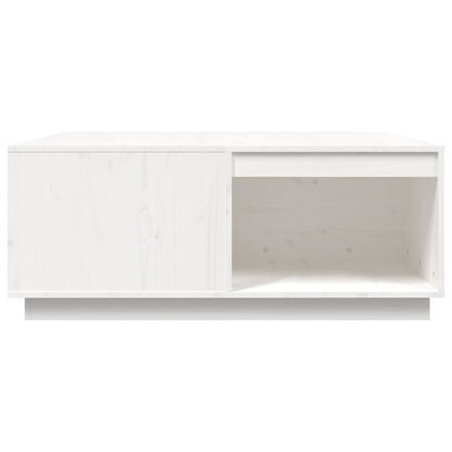 Soffbord vit 100x101x40,5 cm massiv furu