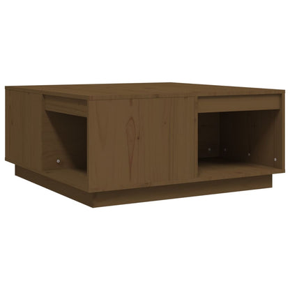 Soffbord honungsbrun 80x81x36,5 cm massiv furu