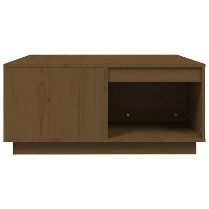 Soffbord honungsbrun 80x81x36,5 cm massiv furu