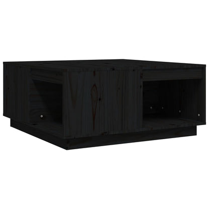 Soffbord svart 80x81x36,5 cm massiv furu