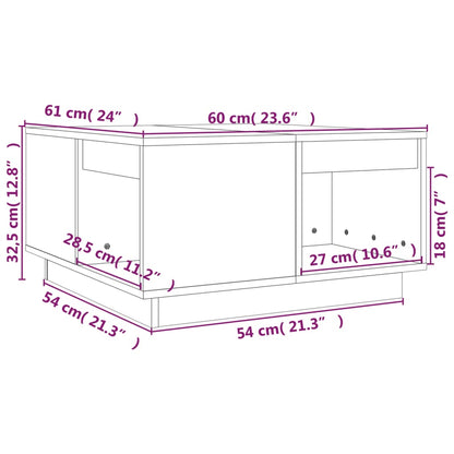 Soffbord 60x61x32,5 cm massiv furu