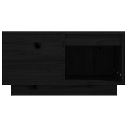 Soffbord svart 60x61x32,5 cm massiv furu