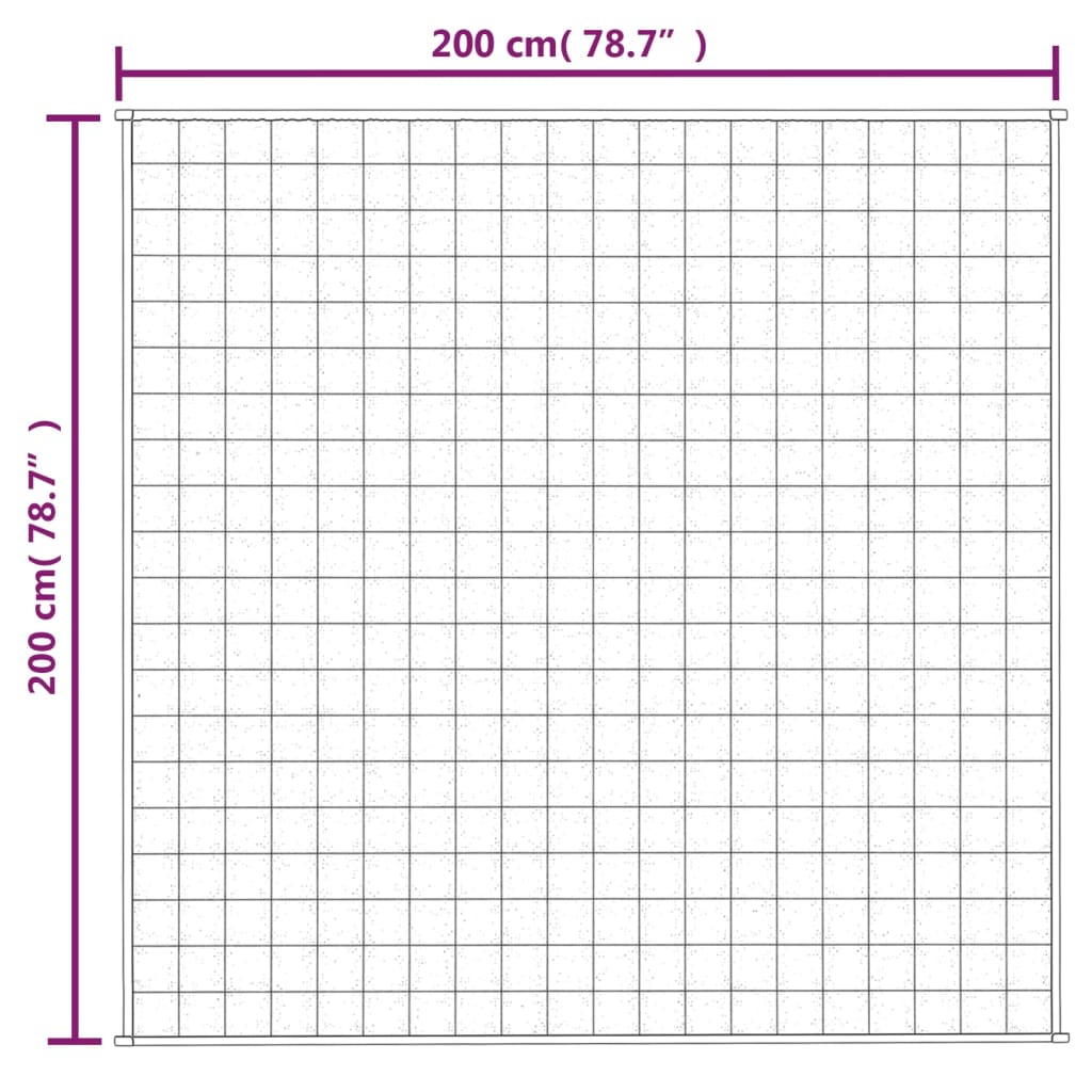 Tyngdtäcke grå 200x200 cm 13 kg tyg