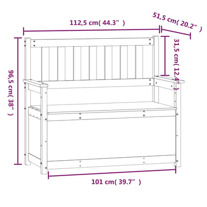 Bänk 112,5x51,5x96,5 cm massiv furu