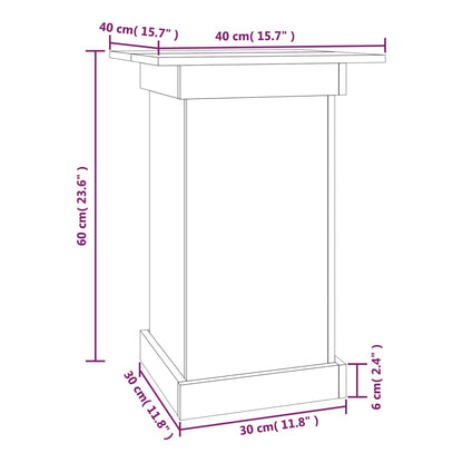 Växtställ grå 40x40x60 cm massiv furu