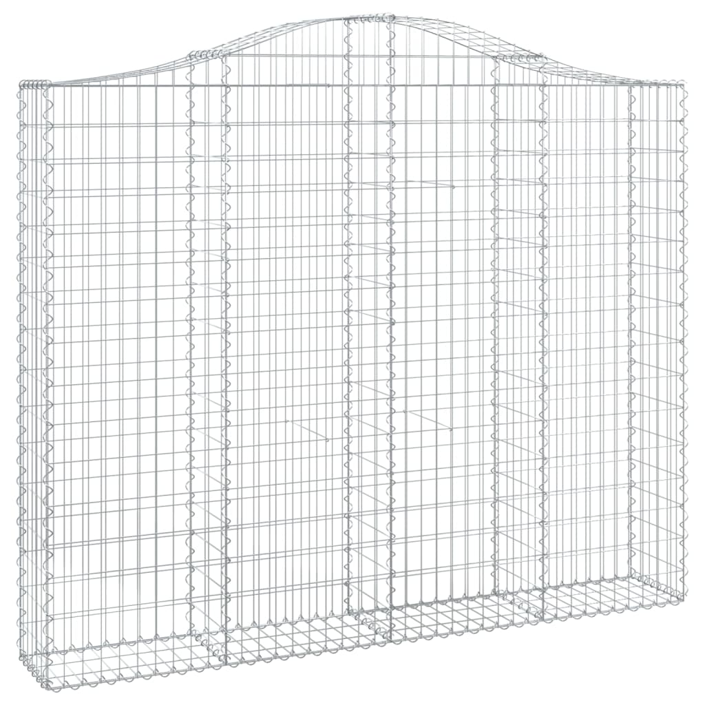 Gabion bågformad 200x30x160/180 cm galvaniserat järn