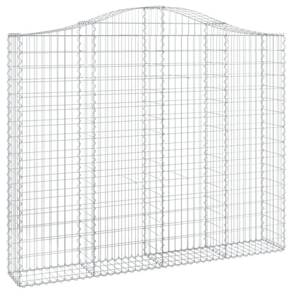 Gabion bågformad 200x30x160/180 cm galvaniserat järn