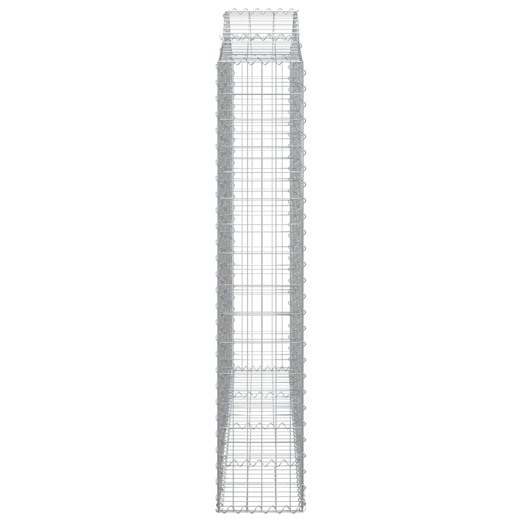 Gabion bågformad 200x30x160/180 cm galvaniserat järn