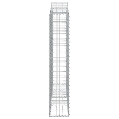 Gabion bågformad 200x30x160/180 cm galvaniserat järn