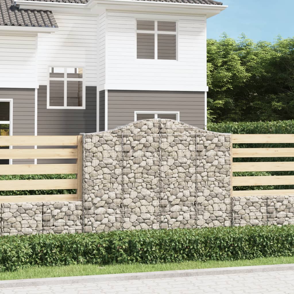 Gabion bågformad 200x30x160/180 cm galvaniserat järn