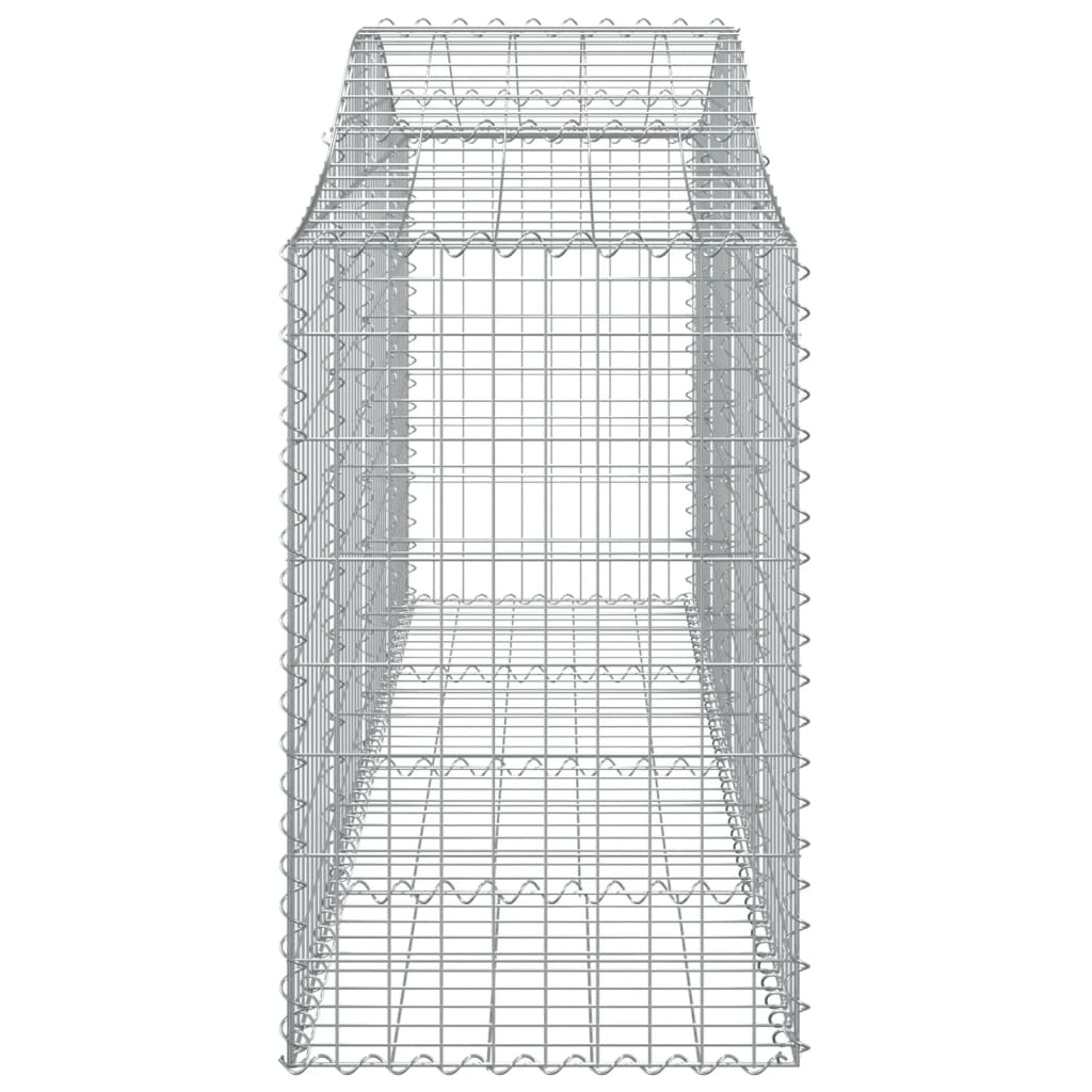 Gabion bågformad 200x50x80/100 cm galvaniserat järn