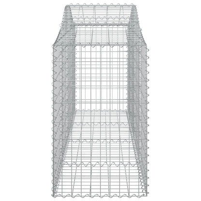 Gabion bågformad 200x50x80/100 cm galvaniserat järn