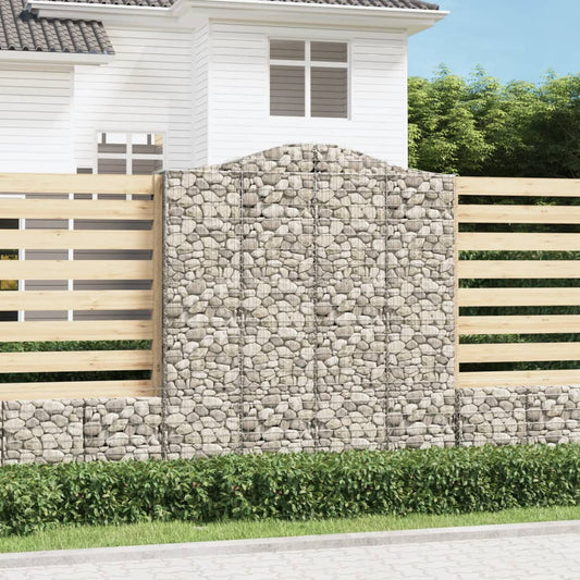 Gabion bågformad 200x50x220/240 cm galvaniserat järn