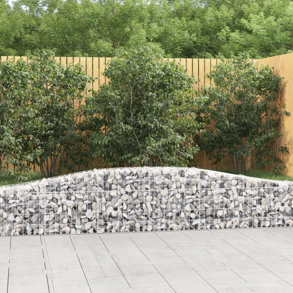 Gabion bågformad 400x30x40/60 cm galvaniserat järn